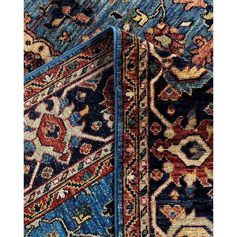 Serapi One-of-a-Kind Hand-Knotted Area Rug - Light Blue, 8' 2" x 9' 7" - 8' 2" x 9' 7"