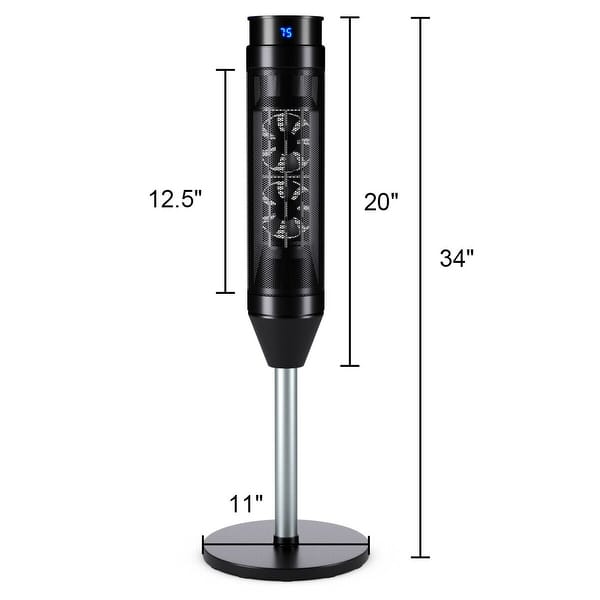 Shop Costway 1500w Portable Oscillating Ceramic Pedestal Heater W