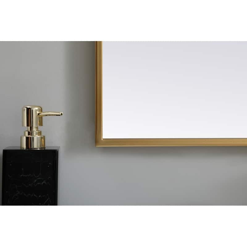 Indigo Home Metal Frame Arch Mirror 30x30 Inch