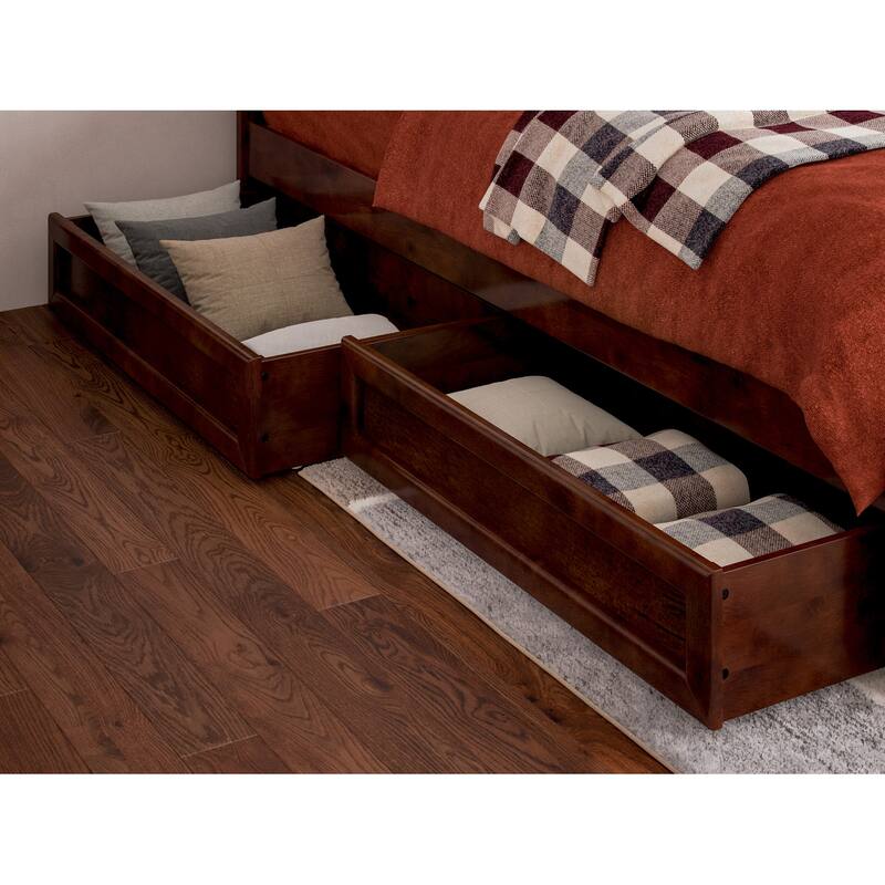 Wesley Platform Bed with Panel Footboard and Storage Drawers