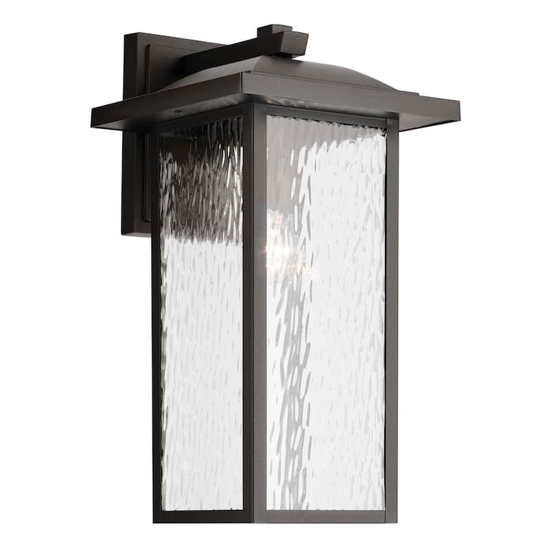 Kichler Lighting Capanna 1-Light Extra-Large Wall Light with Clear Water Glass in Olde Bronze