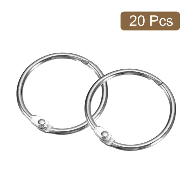 Shower Curtain Rings, 20pcs - Loose Leaf Binder Rings