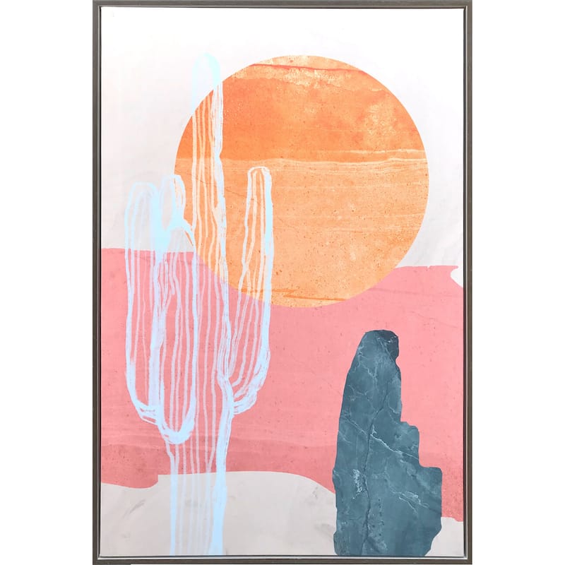 Wild Badlands Hand Painted Giclee Framed Print
