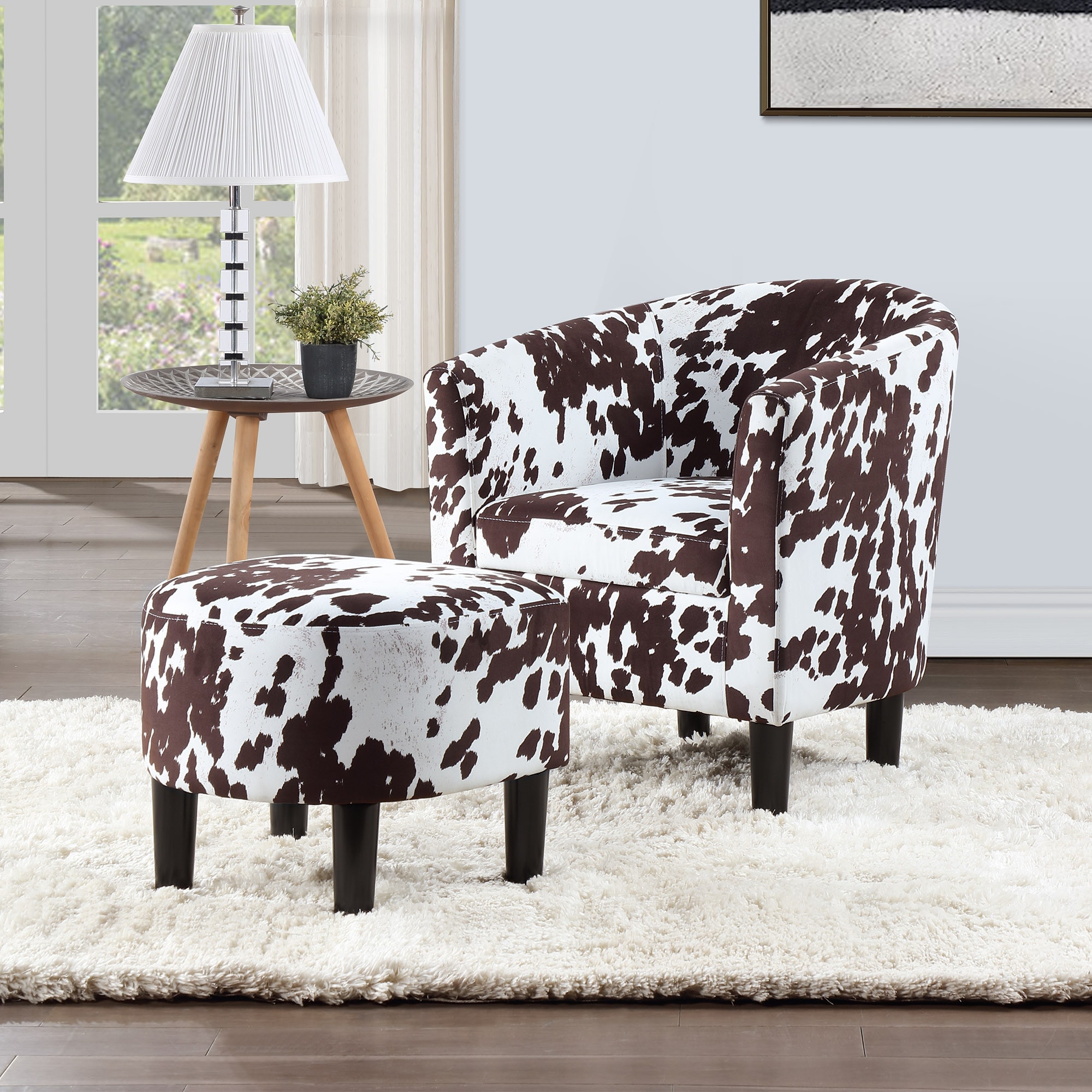 Convenience Concepts Take a Seat Churchill Accent Chair with Ottoman