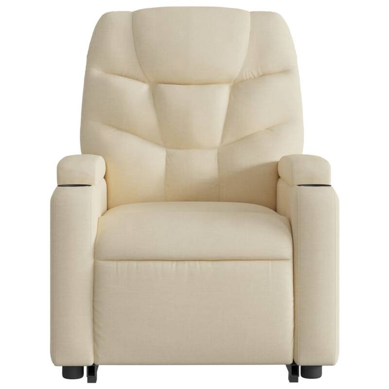 vidaXL Stand up Massage Recliner Chair Light Gray Fabric