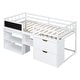 preview thumbnail 40 of 46, Stylish & Fun Design Low Loft Bed with Shelves, Drawers, Desk and Blackboard, Twin Size