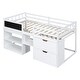 preview thumbnail 8 of 46, Twin Size Low Loft Bed with Rolling Desk, Shelves, and Drawers - Space Saving Design