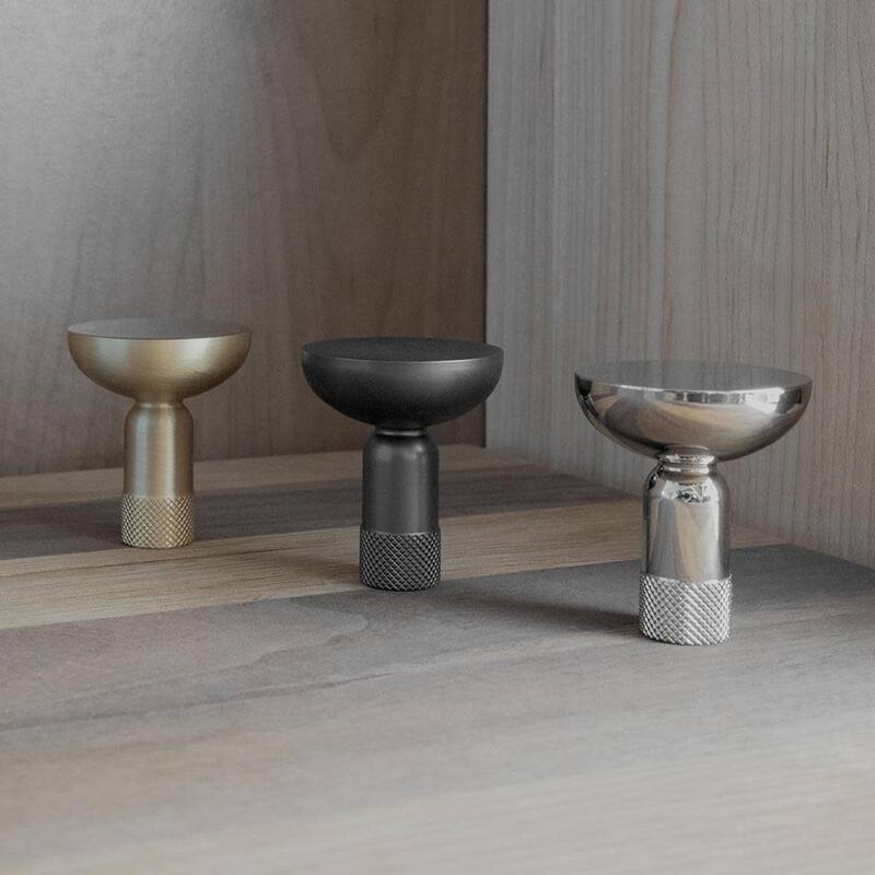 Hapny Home K32 Knurled 1-3/16" Modern Industrial Luxury Solid Metal