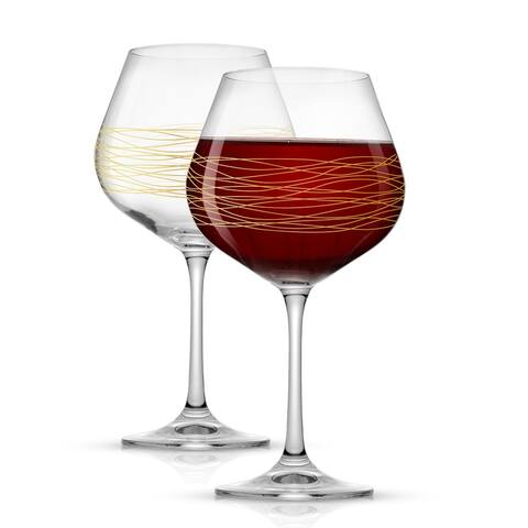 Golden Royale Crystal Round Red Wine Goblet - 21 oz - Set of 2