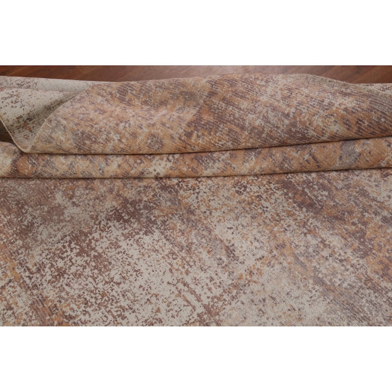 Abstract Indian Area Rug Handmade Wool Carpet - 7'9"x 10'0"