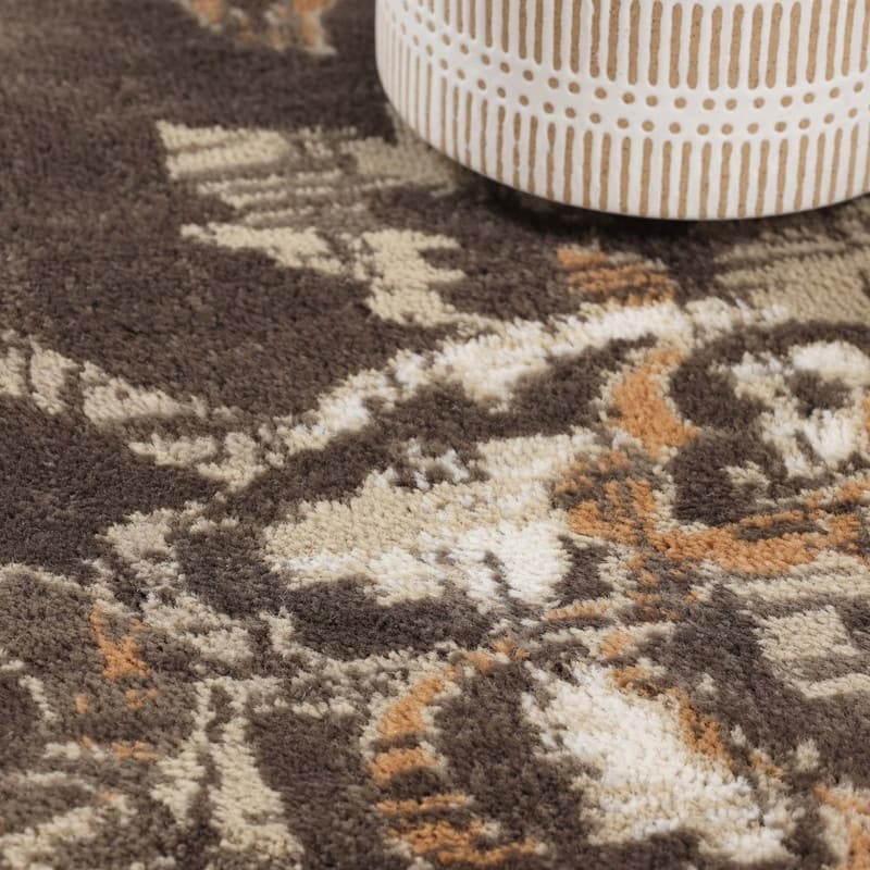 Superior Jacobean Modern Farmhouse Floral Indoor Runner or Area Rug