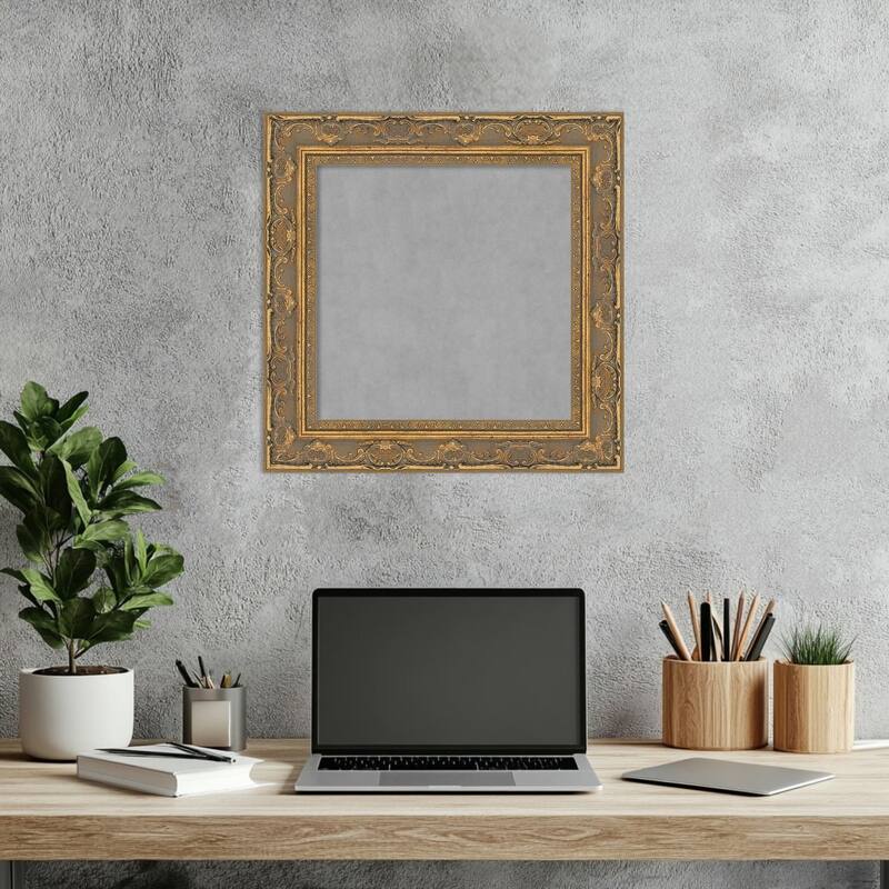 Amanti Art Filigree Gloss Black Framed