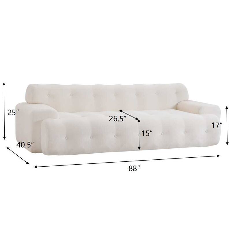 Christopher Knight Home - Cloud Modern Upholstered Sofa with Button Tufted Design