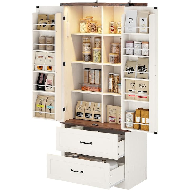 Farmhouse Kitchen Storage Cabinet Pantry Cabinet Home Bar