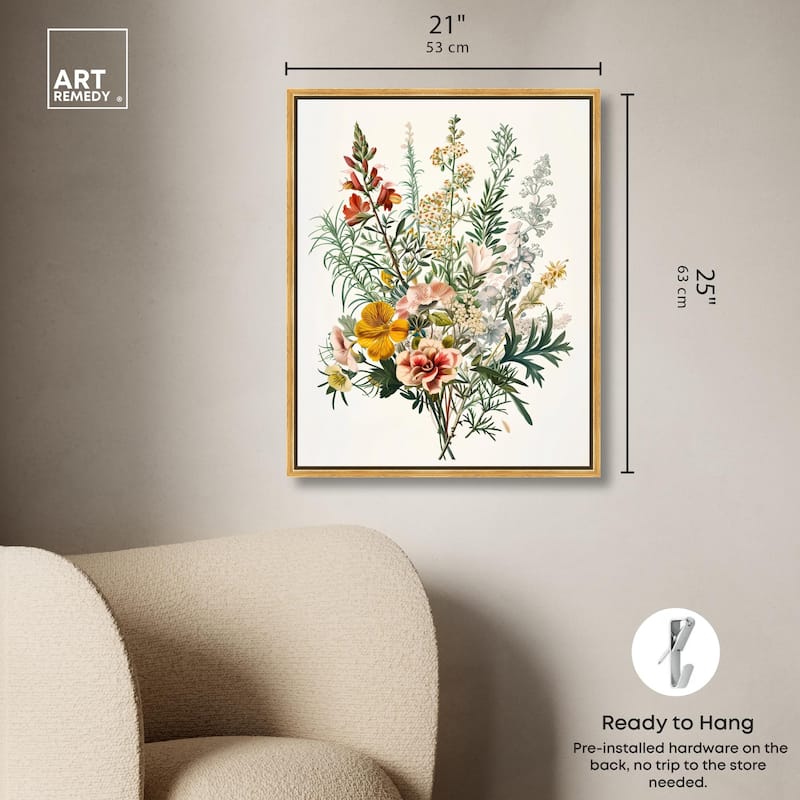 Quaint Bouquet Canvas by Art Remedy