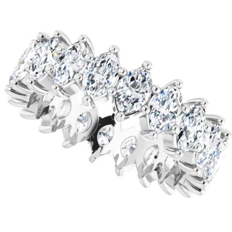 5Ct Marquise Diamond Eternity Ring Wedding Band in White Yellow or Rose Gold