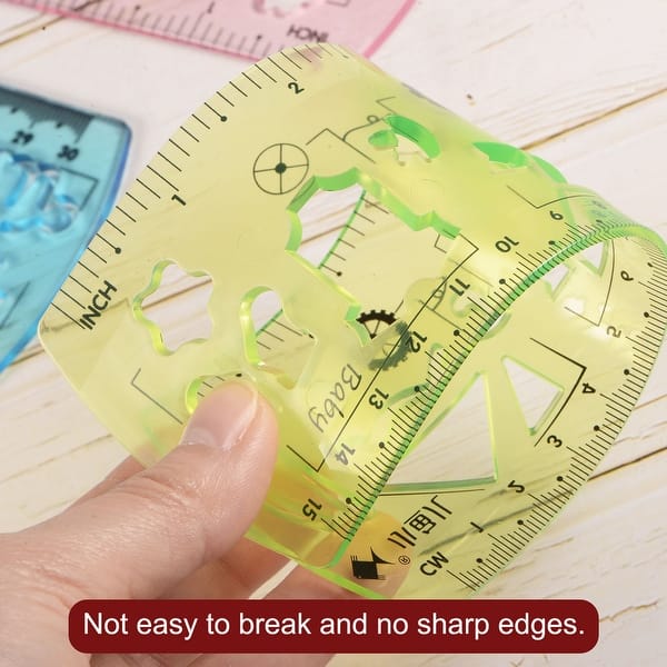 Shatterproof Scale Unbreakable Flexible Rulers Double Scale Shatterproof Folding Plastic ...