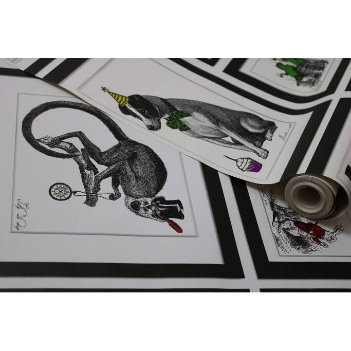 Mad Dogs Multi Metallic Unpasted Wallpaper – 396in x 20.8in