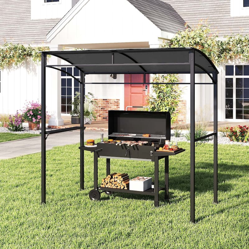 Costway 7'x4.5' Grill Gazebo Outdoor Patio Garden BBQ Canopy Shelter