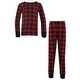 preview thumbnail 2 of 0, Touched by Nature Toddler and Kids Unisex Organic Cotton Tight-Fit Pajama Set, Buffalo Plaid 2T