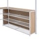preview thumbnail 50 of 48, Loft Bed with 3 Layers of Shelves & L-Shaped Desk, Metal Loft Bed Frame with Safety Guardrails and Inclined Ladder
