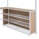 preview thumbnail 13 of 11, Modern Full Size Metal Loft Bed with 3 Layers of Shelves and L-shaped Desk for Bedroom