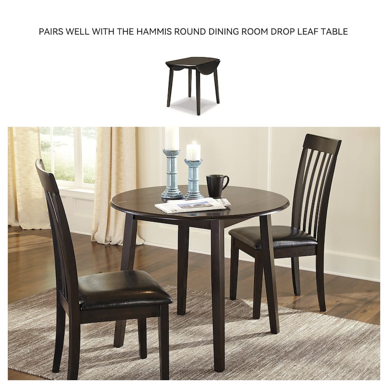 Hammis Dark Brown Dining Room Chair (Set of 2)