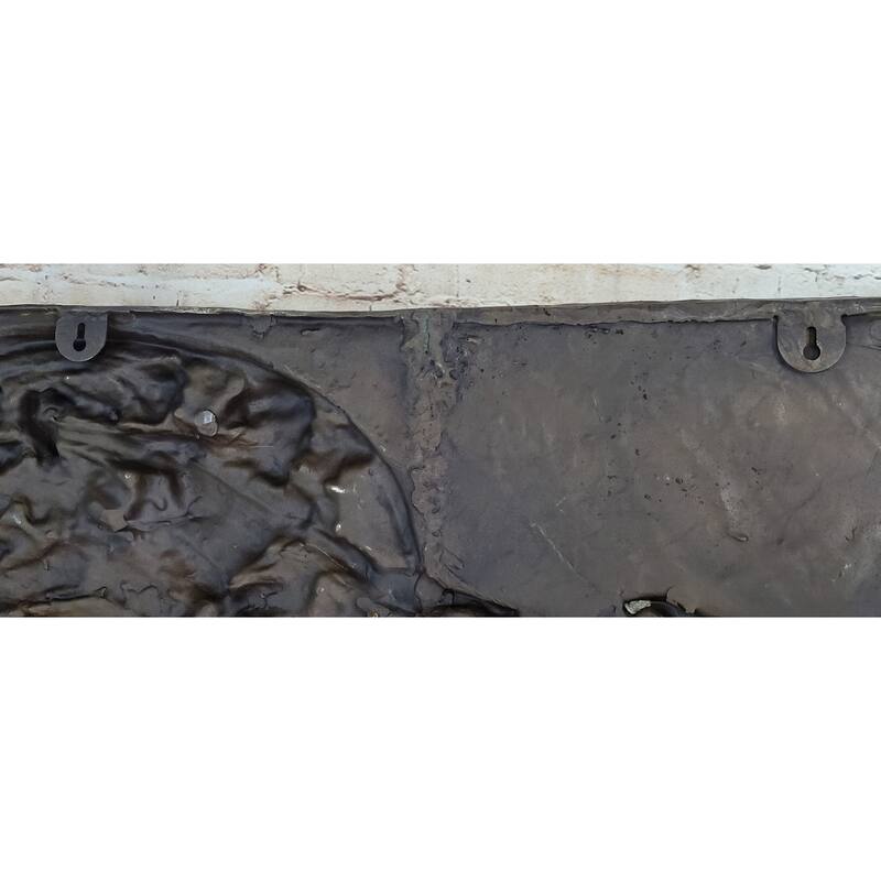 Michelangelo The Creation Of Adam Bronze Bas Relief Hanging Sculpture 14 Inches X 33 Inches