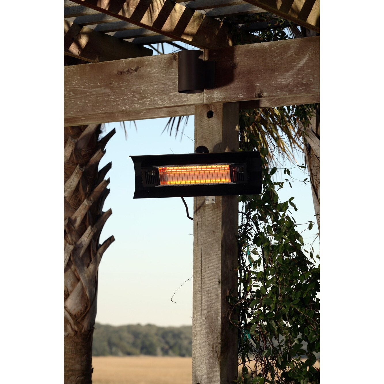 Shop Fire Sense 60460 Mojave Sun Black Steel Wall Mounted Infrared