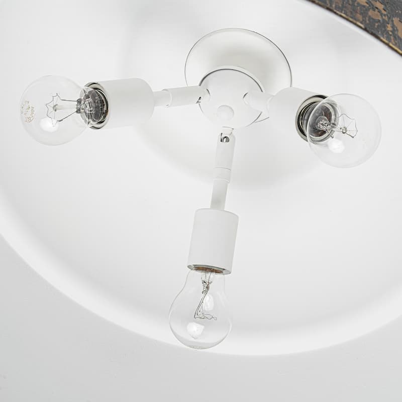 3-Light Industrial Pendant Light with Distressed Metal Dome Shade - 3-Lights