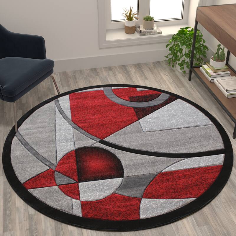 Modern Geometric Abstract Area Rug