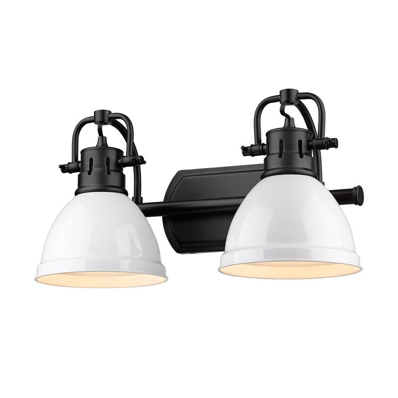 Duncan 2 Light Bath Vanity - 16.5"x8.5" - 16.5"x8.5" - Matte Black