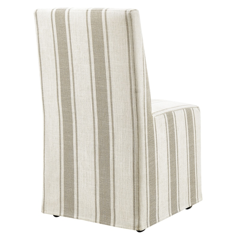 Tessera Striped Slipcovered Dining Side Chair