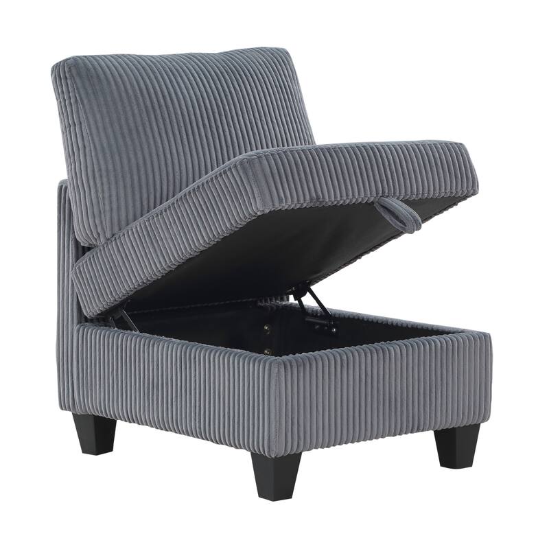Kenlis Corduroy Living Room Sofa with Storage