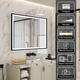 Wall Mounted Back Light Bathroom Framed LED Mirror Anti- Fog With Dimmable Light Touch Sensor And Memory Function