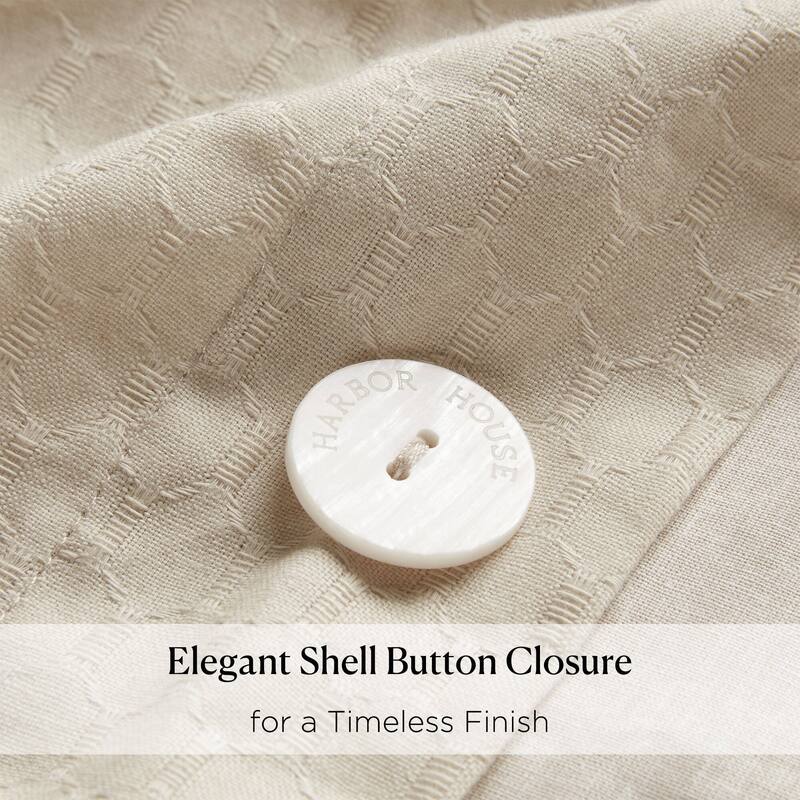 Harbor House Living Kiawah Island 5 Piece Cotton Duvet Cover Set with Throw Pillow