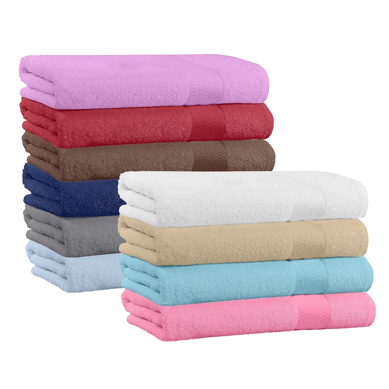 Set of 4 Super Soft & High Quality Bath Towels 54" L x 27" W - Assorted