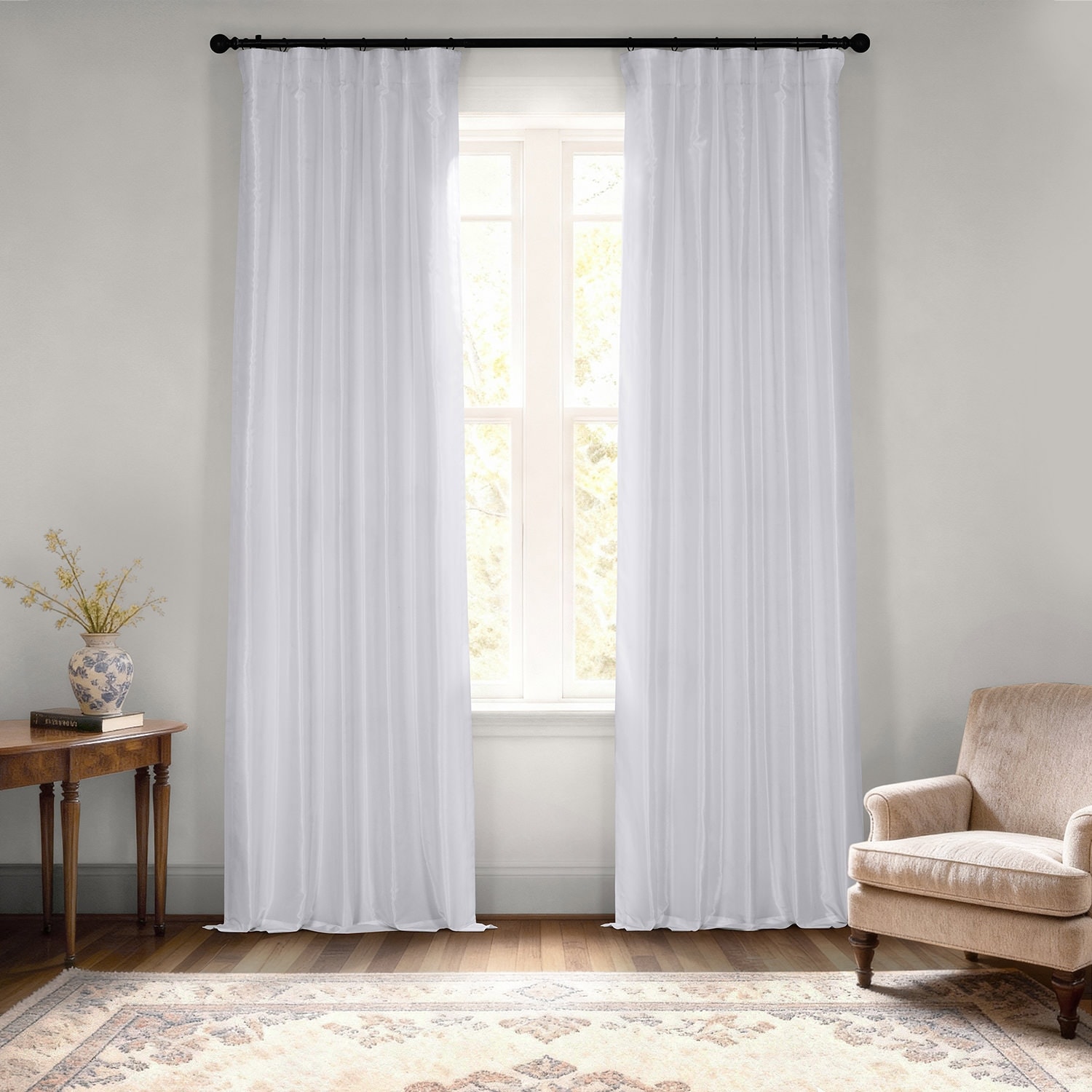 Exclusive Fabrics Textured Faux Dupioni Silk Thermal Blackout Curtains (1 Panel)