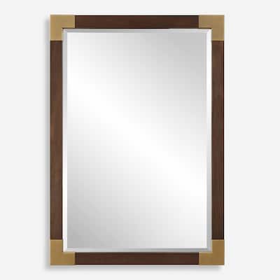 Uttermost Rhea Walnut Mirror - 39.375'' H X 27.5'' W X 1.625'' D