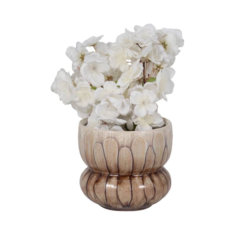 Sagebrook Home Mandara Small Vase - Multi-color, Ceramic, Brown, Novelty, Elegant Design for Modern Living