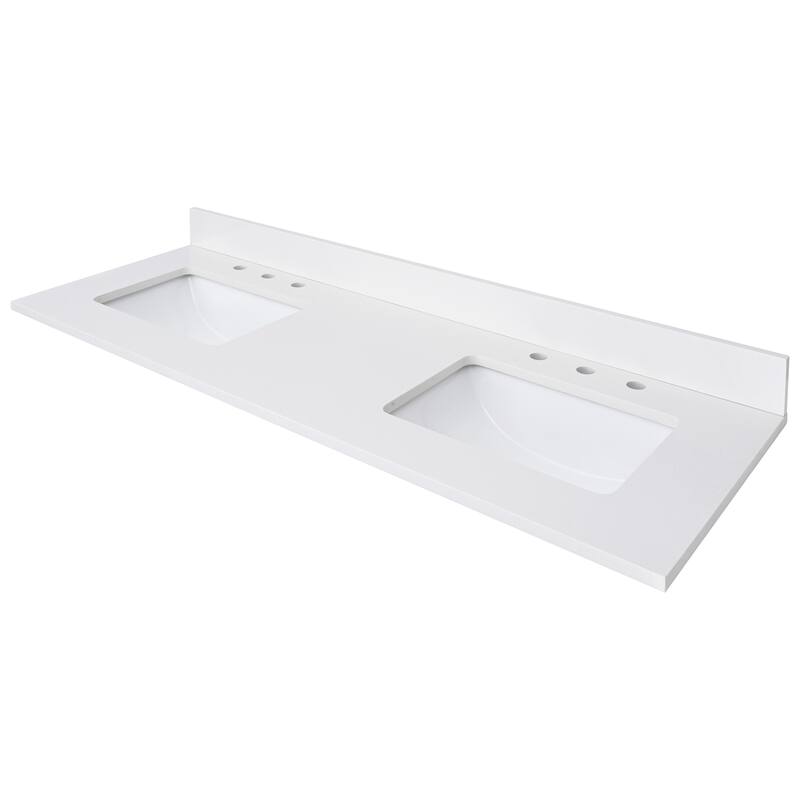 Avanity Quartz Vanity Top with Rectangular Undermount Sinks