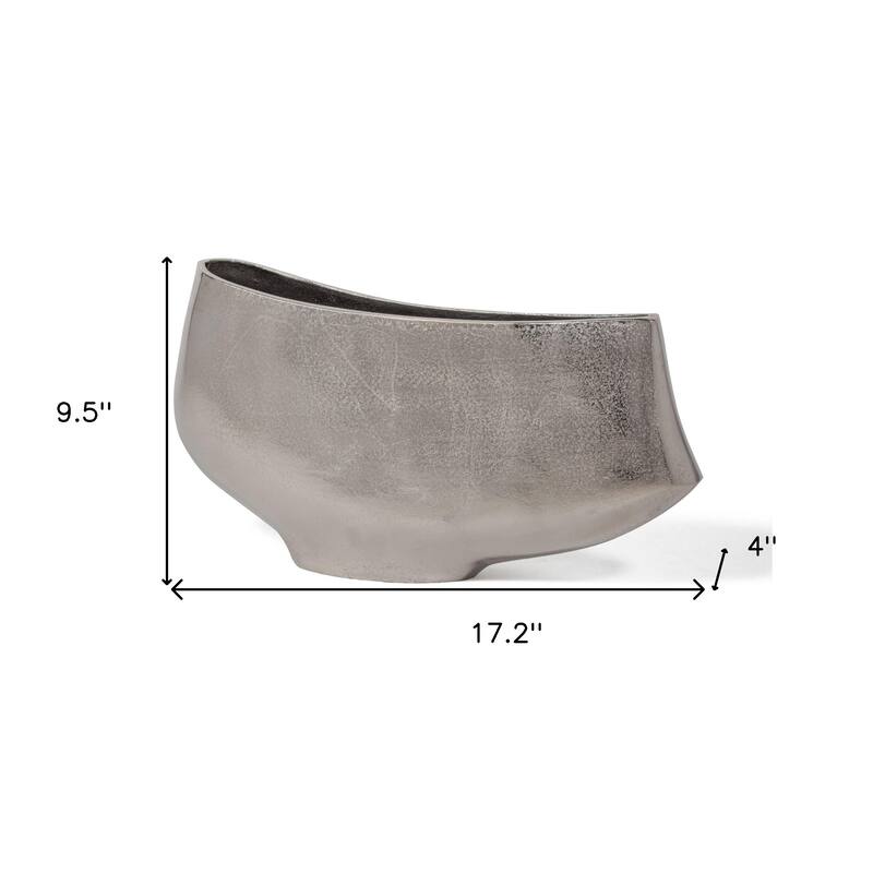 10" Nickel Aluminum Table Vase - 17.2