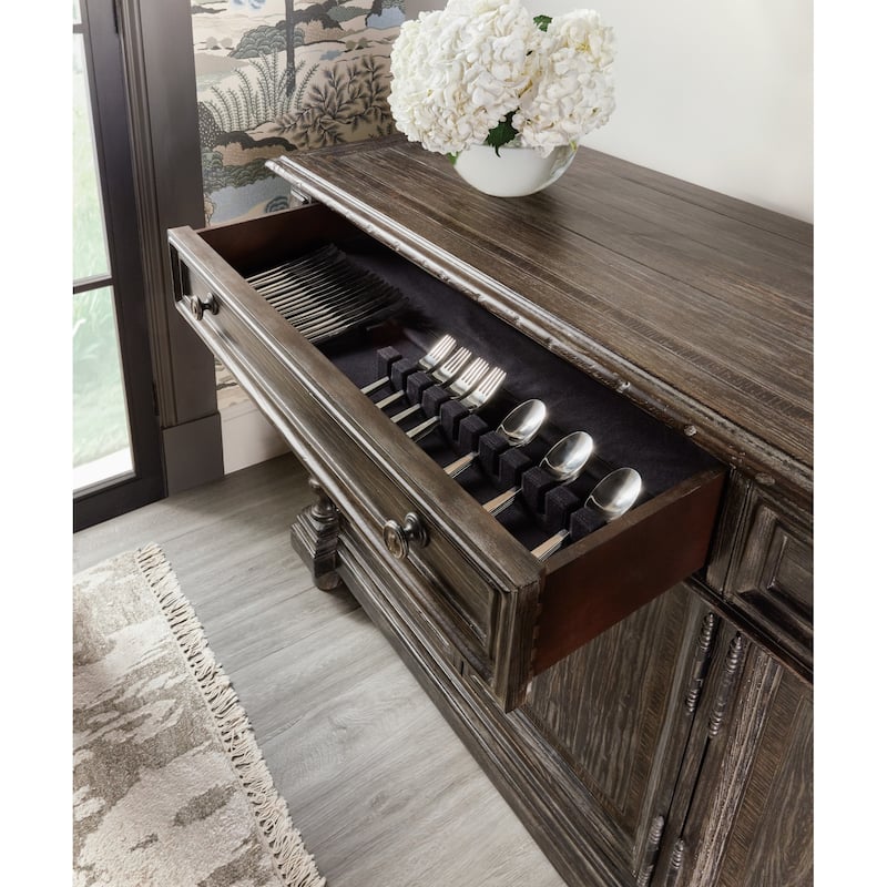 Hooker Furniture 5961-75900-BUFFET-A Traditions 76" Wide Wood Buffet