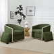 preview thumbnail 71 of 165, KINWELL 31"W Oak Frame Upholstered Swivel Barrel Armchair