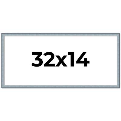 32x14 Frame Rustic Sky Blue Solid Wood Picture Frame | 0.75 Inch