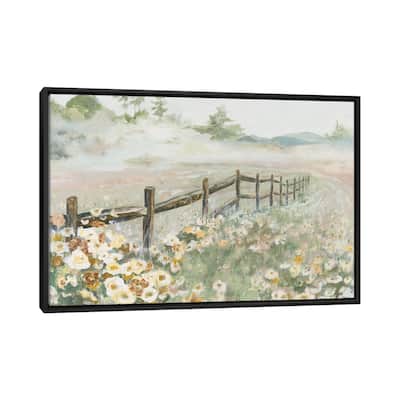 iCanvas "Fence with Flowers" by Patricia Pinto Framed Canvas Print