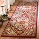 preview thumbnail 3 of 22, SAFAVIEH Kashan Adelma Oriental Rug with Fringe 2'6" x 10' Runner - Red/Beige - Runner