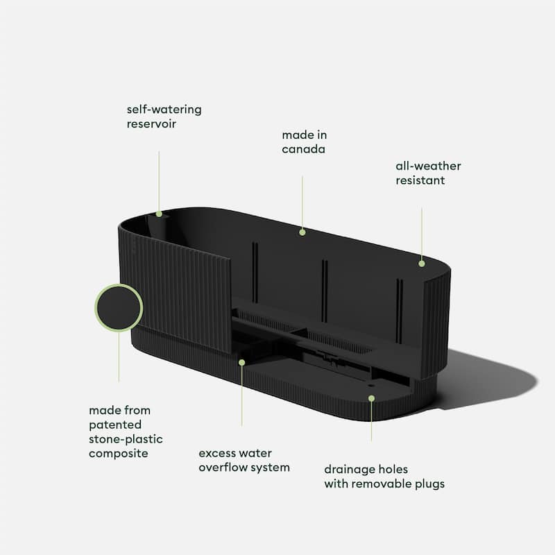 Veradek Demi Series 42'' Self-Watering Plastic Garden Bed