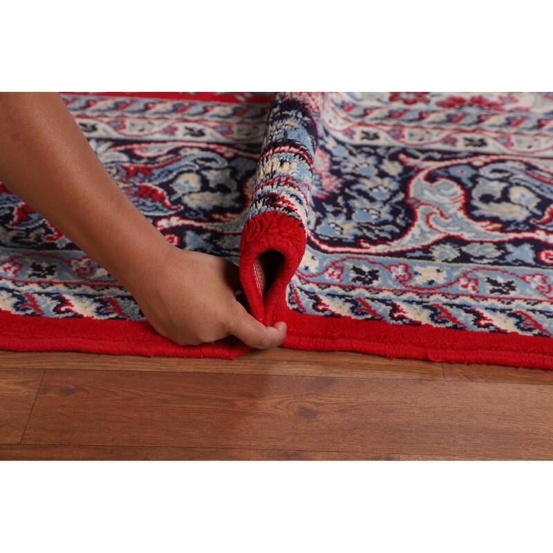 Floral Kashan Area Rug Machine Made Carpet - 9'7" x 12'6"
