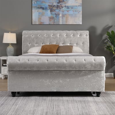 Upholstered Storage Bed,Queen Size
